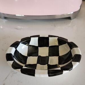 MacKenzie-Childs Courtly Check Enamel Soap Dish